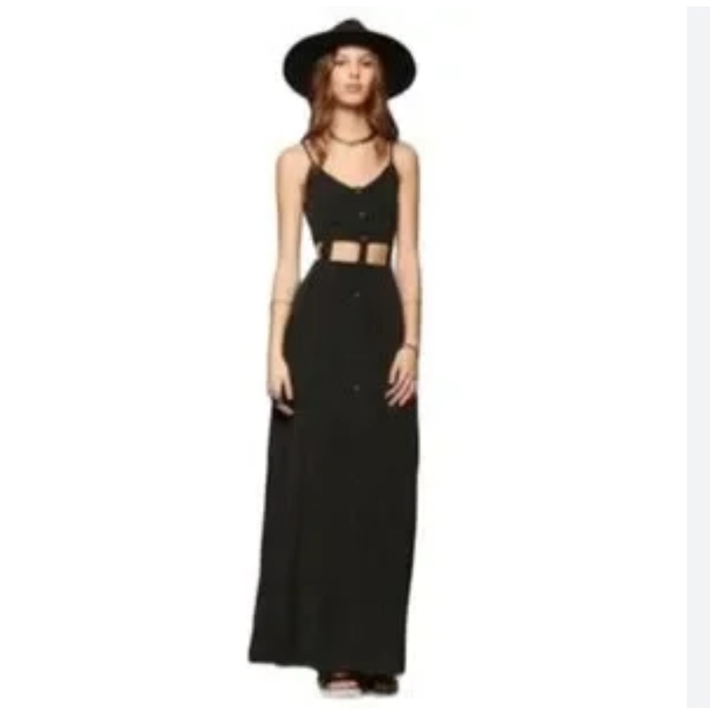 Pins & Needles Black Caged Maxi Dress. Size 2.